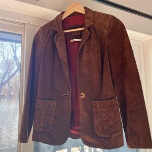 Vintage Suede Leather Brown Jacket